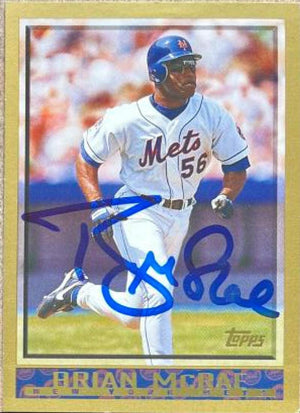 Brian McRae Signed 1998 Topps Baseball Card - New York Mets - PastPros