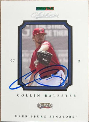 Collin Balester Signed 2007 Tristar Autothentics Baseball Card - Washington Nationals - PastPros