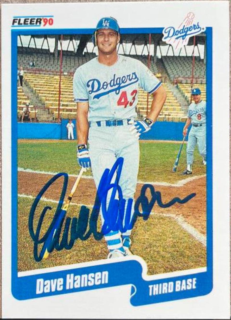 Dave Hansen Signed 1990 Fleer Update Baseball Card - Los Angeles Dodgers - PastPros