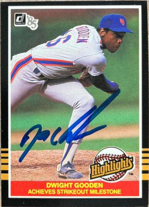 Dwight Gooden Signed 1985 Donruss Highlights Baseball Card - New York Mets #33 - PastPros