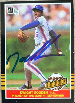 Dwight Gooden Signed 1985 Donruss Highlights Baseball Card - New York Mets #48 - PastPros