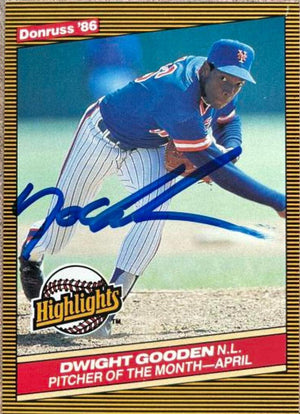 Dwight Gooden Signed 1986 Donruss Highlights Baseball Card - New York Mets #8 - PastPros