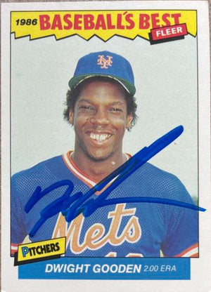 Dwight Gooden Signed 1986 Fleer Baseball's Best Baseball Card - New York Mets - PastPros
