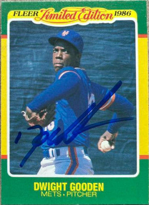 Dwight Gooden Signed 1986 Fleer Limited Edition Baseball Card - New York Mets - PastPros