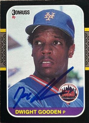 Dwight Gooden Signed 1987 Donruss Baseball Card - New York Mets - PastPros