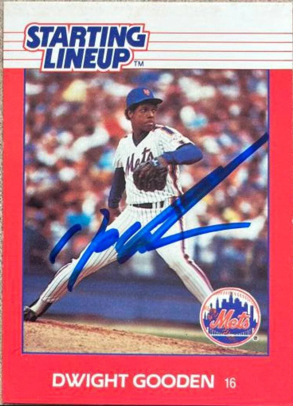 Dwight Gooden Signed 1988 Kenner Starting Lineup Baseball Card New