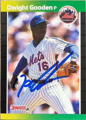 Dwight Gooden Signed 1989 Donruss Baseball Card - New York Mets - PastPros