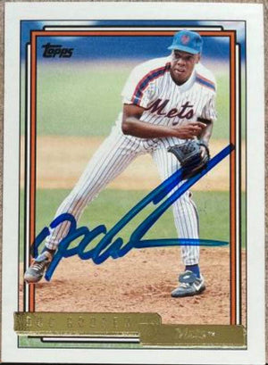Dwight Gooden Signed 1992 Topps Gold Baseball Card - New York Mets - PastPros