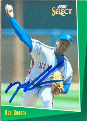 Dwight Gooden Signed 1993 Score Select Baseball Card - New York Mets - PastPros