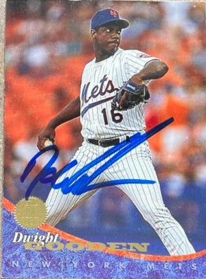 Dwight Gooden Signed 1994 Leaf Baseball Card - New York Mets - PastPros