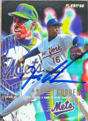Dwight Gooden Signed 1995 Fleer Baseball Card - New York Mets - PastPros