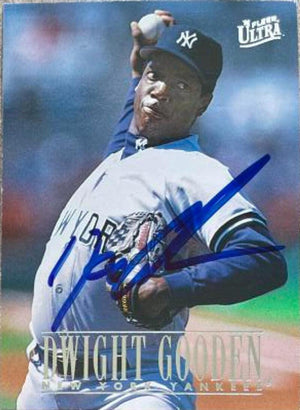 Dwight Gooden Signed 1996 Fleer Ultra Baseball Card - New York Yankees - PastPros