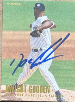 Dwight Gooden Signed 1996 Fleer Update Baseball Card - New York Yankees - PastPros