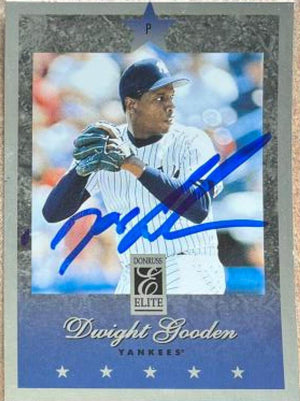 Dwight Gooden Signed 1997 Donruss Elite Baseball Card - New York Yankees - PastPros