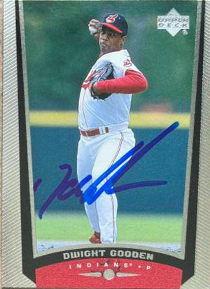 Dwight Gooden Signed 1999 Upper Deck Baseball Card - Cleveland Indians - PastPros
