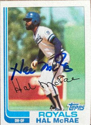 Hal McRae Signed 1982 Topps Baseball Card - Kansas City Royals - PastPros