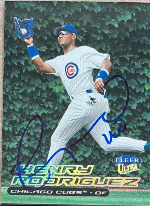 Henry Rodriguez Signed 2000 Fleer Ultra Baseball Card - Chicago Cubs - PastPros