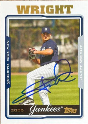 Jaret Wright Signed 2005 Topps Baseball Card - New York Yankees - PastPros