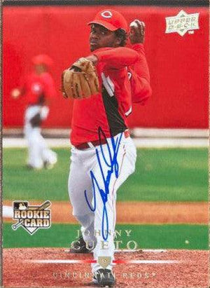 Johnny Cueto Signed 2008 Upper Deck Baseball Card - Cincinnati Reds - PastPros