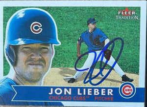 Jon Lieber Signed 2001 Fleer Tradition Baseball Card - Chicago Cubs #216 - PastPros
