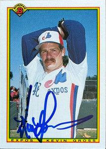 Kevin Gross Signed 1990 Bowman Baseball Card - Montreal Expos - PastPros
