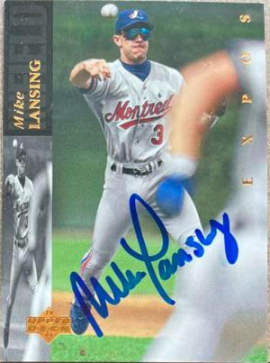 Mike Lansing Signed 1994 Upper Deck Baseball Card - Montreal Expos - PastPros