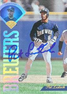 Pat Listach Signed 1995 Leaf Baseball Card - Milwaukee Brewers - PastPros