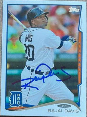 Rajai Davis Signed 2014 Topps Update Baseball Card - Detroit Tigers - PastPros