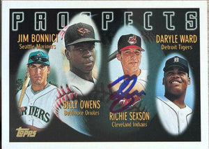 Richie Sexson Signed 1996 Topps Baseball Card - Cleveland Indians - PastPros