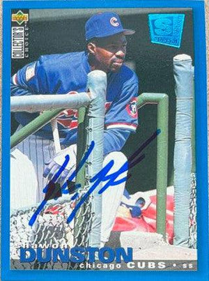Shawon Dunston Signed 1995 Collector's Choice SE Baseball Card - Chicago Cubs - PastPros