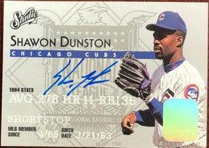 Shawon Dunston Signed 1995 Studio Baseball Card - Chicago Cubs - PastPros