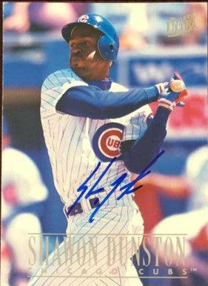 Shawon Dunston Signed 1996 Fleer Ultra Baseball Card - Chicago Cubs - PastPros