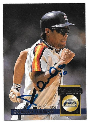 Andujar Cedeno Signed 1994 Donruss Baseball Card - Houston Astros - PastPros