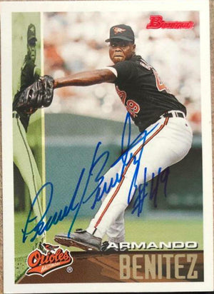 Armando Benitez Signed 1995 Bowman Baseball Card - Baltimore Orioles - PastPros