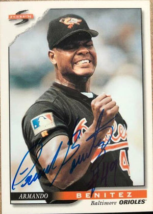 Armando Benitez Signed 1996 Score Baseball Card - Baltimore Orioles - PastPros