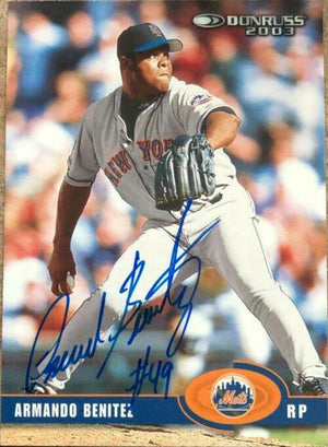 Armando Benitez Signed 2003 Donruss Baseball Card - New York Mets - PastPros