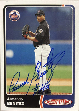 Armando Benitez Signed 2003 Topps Total Baseball Card - New York Mets - PastPros