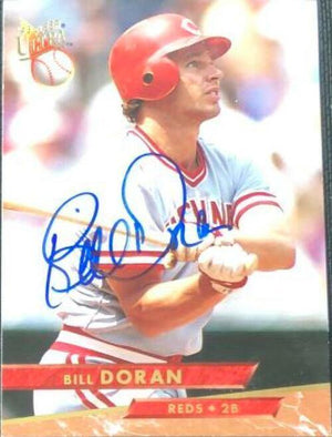 Bill Doran Signed 1993 Fleer Ultra Baseball Card - Cincinnati Reds - PastPros