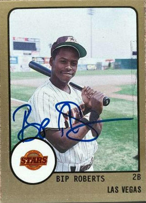 Bip Roberts Signed 1988 Pro Cards Baseball Card - Las Vegas Stars - PastPros