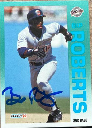Bip Roberts Signed 1992 Fleer Baseball Card - San Diego Padres - PastPros