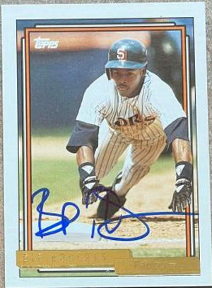 Bip Roberts Signed 1992 Topps Gold Baseball Card - San Diego Padres - PastPros