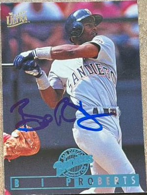 Bip Roberts Signed 1995 Fleer Ultra Baseball Card - San Diego Padres - PastPros