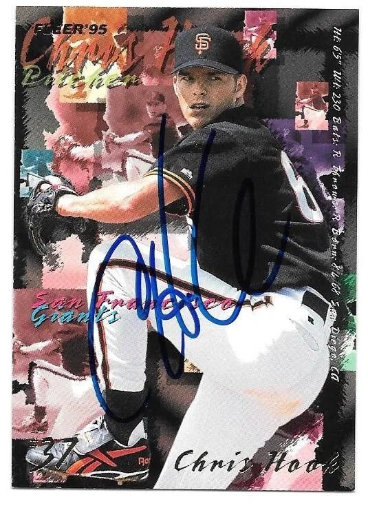 クリス・フックのサイン入り 1995 年フリーア ベースボール カード