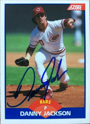Danny Jackson Signed 1989 Score Baseball Card - Cincinnati Reds - PastPros