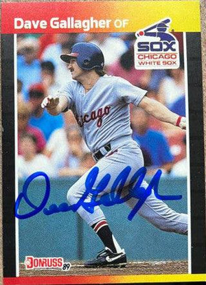 Dave Gallagher Signed 1989 Donruss Baseball Card - Chicago White Sox - PastPros
