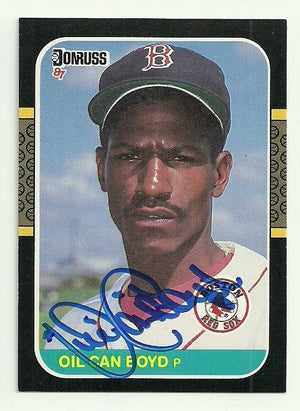 Dennis 'Oil Can' Boyd Signed 1987 Donruss Baseball Card - Boston Red Sox - PastPros