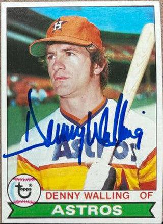 Denny Walling Signed 1979 Topps Baseball Card - Houston Astros