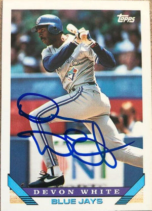 Devon White Signed 1993 Topps Baseball Card - Toronto Blue Jays - PastPros