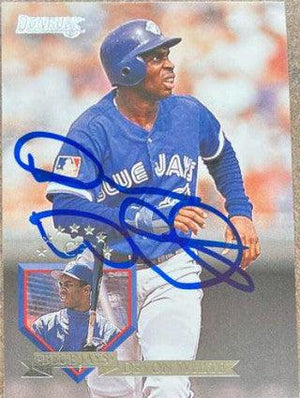 Devon White Signed 1995 Donruss Baseball Card - Toronto Blue Jays - PastPros