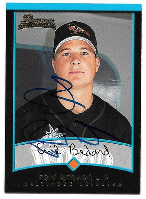 Erik Bedard Signed 2001 Bowman Draft Picks & Prospect Baseball Card - Baltimore Orioles - PastPros